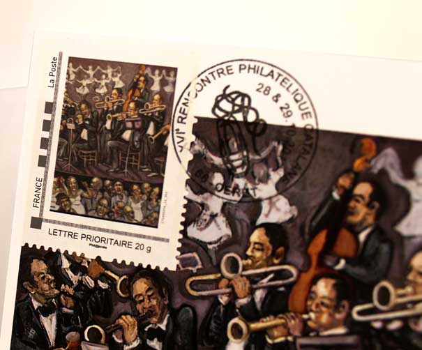 Enveloppe, carte et timbre William Fenech : Culture catalane